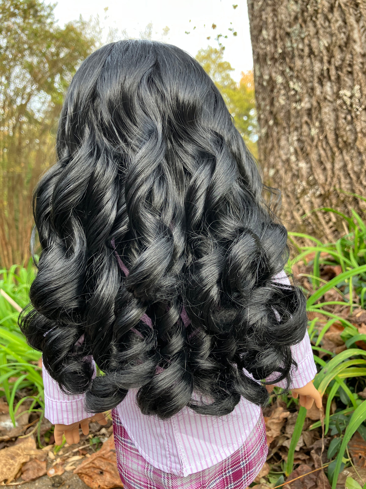 Zazou Dolls Custom doll wig for 18" American Girl Dolls - Vegan Mohair - fits 10-11" head size of  dolls such as OG Blythe BJD Gotz meadowdolls