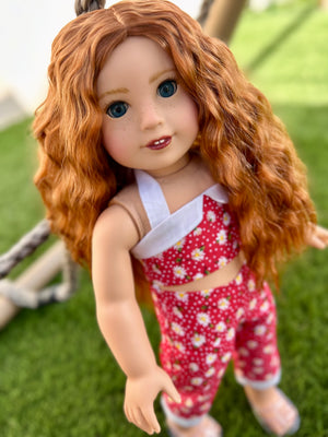 Custom doll wig for 18" American Girl Dolls - Vegan Mohair - fits 10-11" head size of  dolls such as OG Blythe BJD Gotz meadowdolls