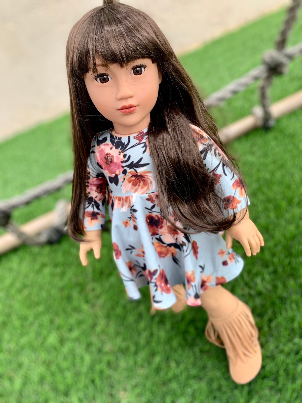 American Girl Doll  Custom 18 Inch doll Vegan Mohair Wig | 10-11 Head Size "Stretch Cap" | Made to Fit 18’’ American Girl Doll OG Meadowdolls