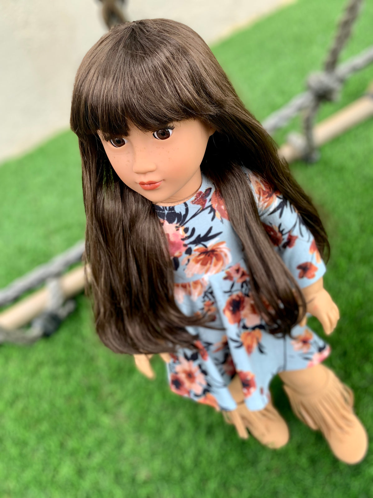 American Girl Doll  Custom 18 Inch doll Vegan Mohair Wig | 10-11 Head Size "Stretch Cap" | Made to Fit 18’’ American Girl Doll OG Meadowdolls