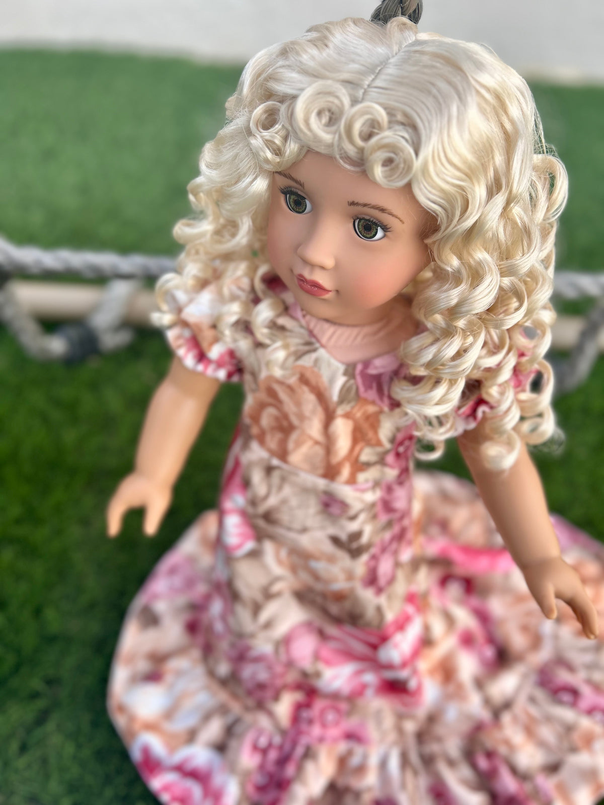Zazou Dolls Custom doll wig for 18" American Girl Dolls - Vegan Mohair - fits 10-11" head size of  dolls such as OG Blythe BJD Gotz meadowdolls