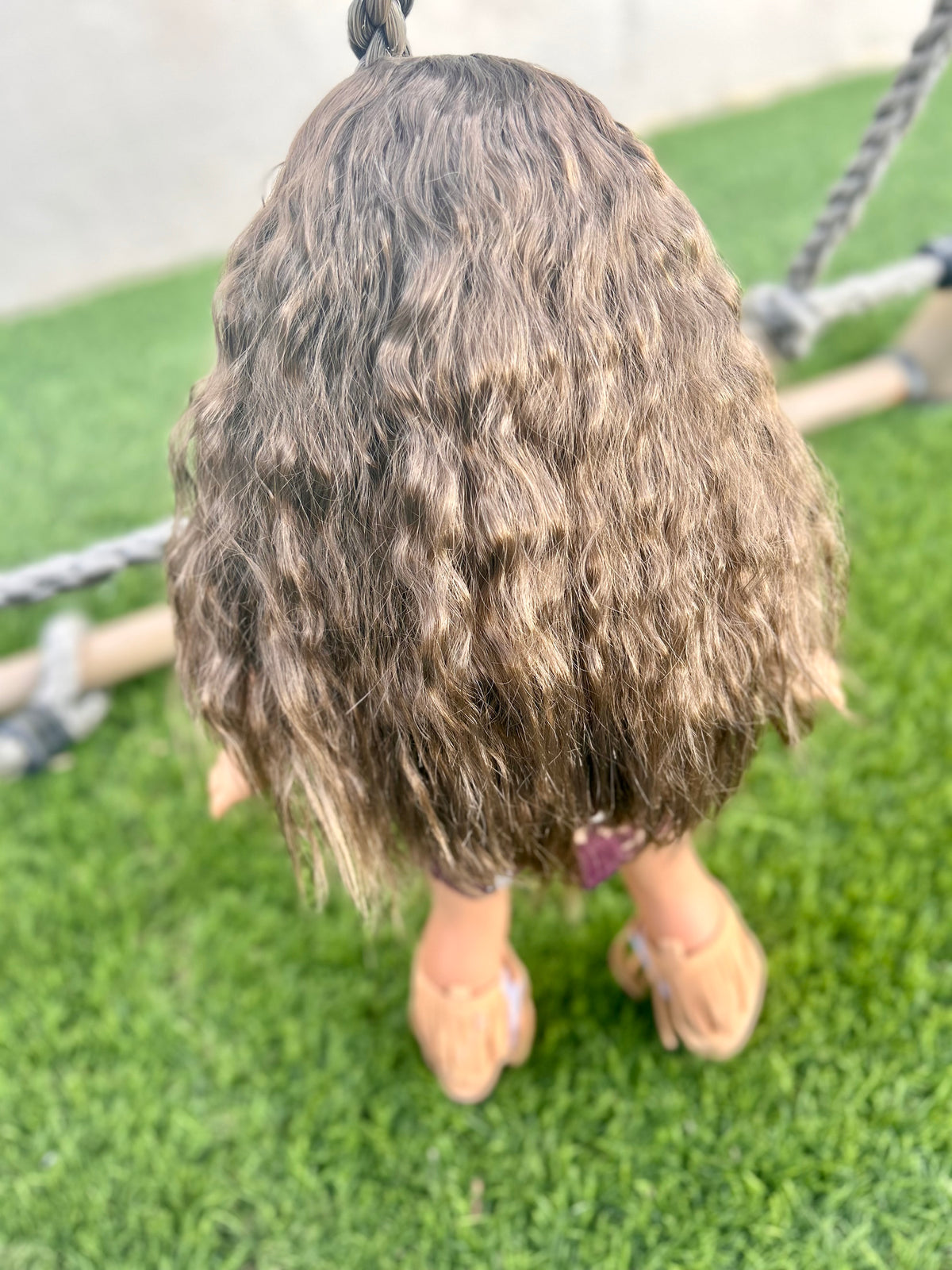 Zazou Dolls Custom doll wig for 18" American Girl Dolls - Vegan Mohair - fits 10-11" head size of  dolls such as OG Blythe BJD Gotz meadowdolls