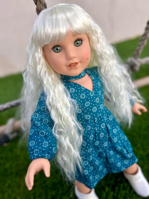 Custom doll wig for 18" American Girl Dolls - Vegan Mohair - fits 10-11" head size of  dolls such as OG Blythe BJD Gotz meadowdolls