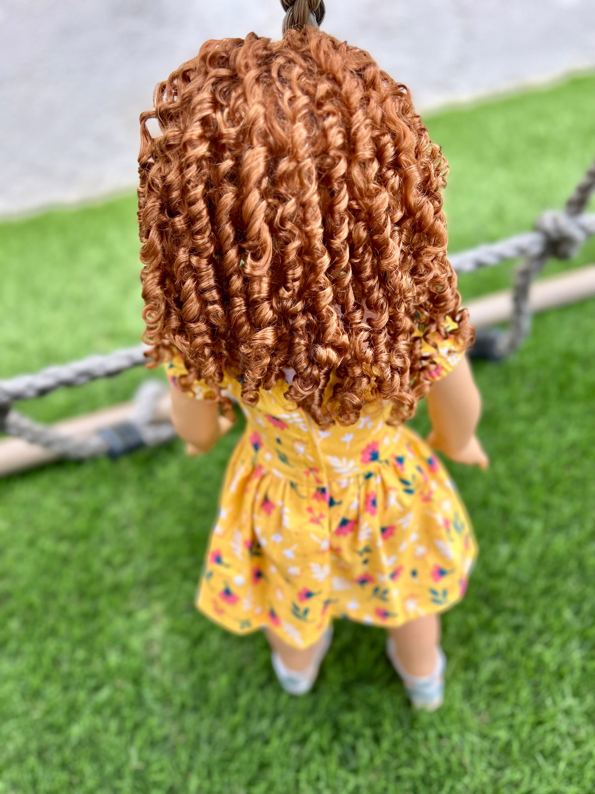 Zazou Signature Vegan Mohair™ Fiber for 18 Inch doll - 11" Head Size "Stretch Cap" | Made for 18’’American Girl , OG Blythe  meadowdolls Saffi