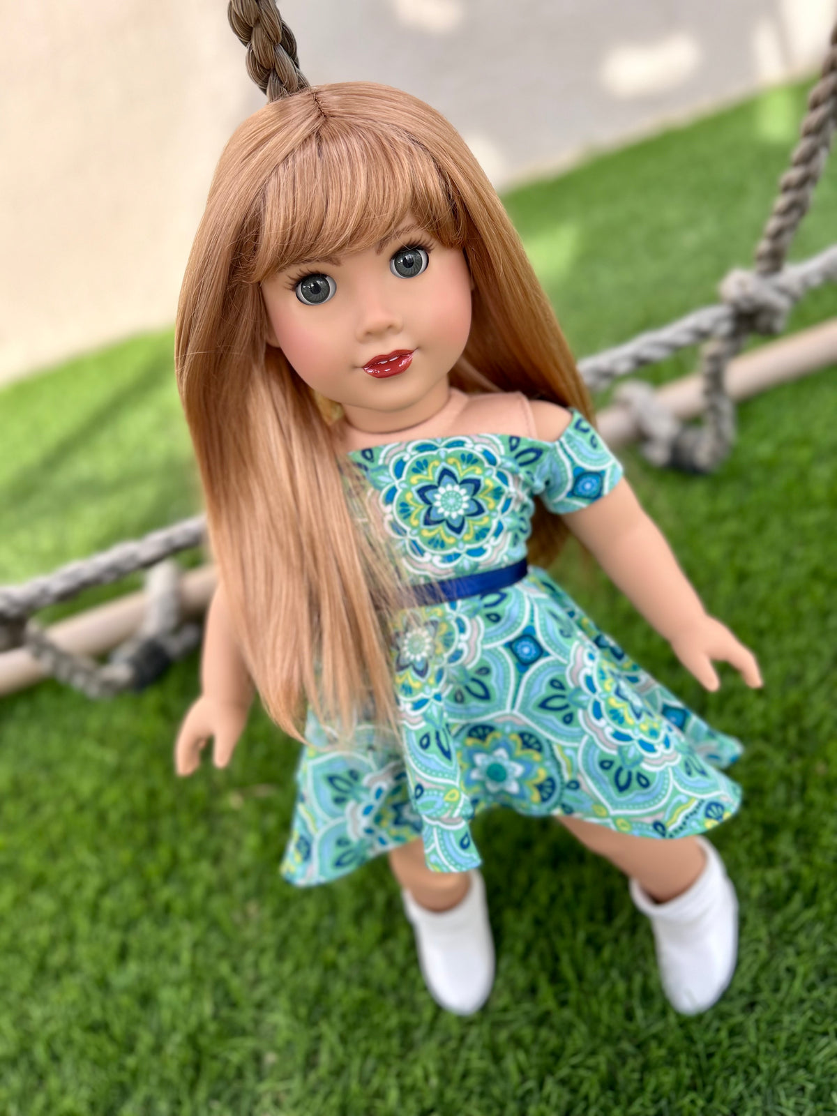 Zazou Dolls Custom doll wig for 18" American Girl Dolls - Vegan Mohair - fits 10-11" head size of  dolls such as OG Blythe BJD Gotz meadowdolls