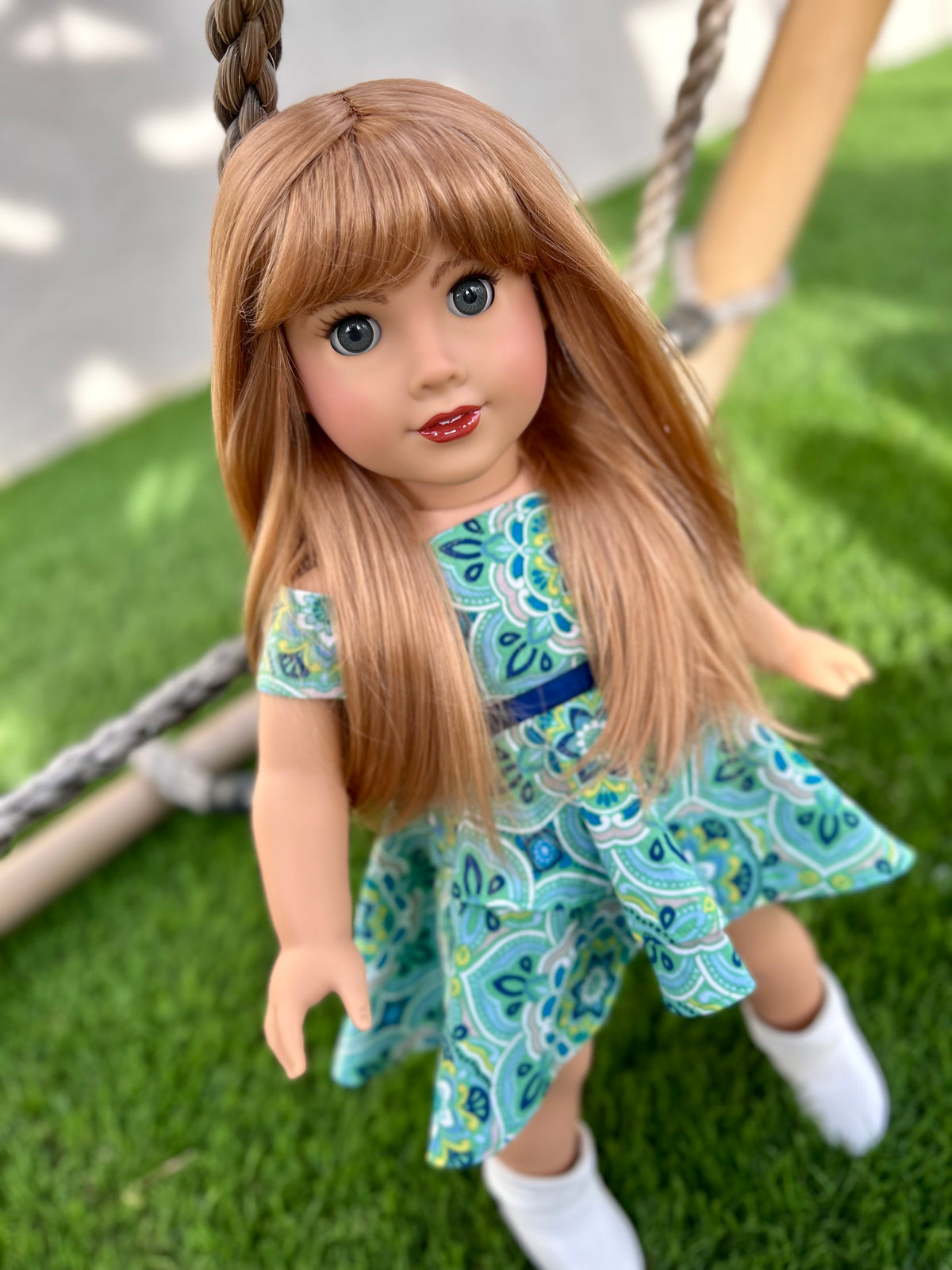 Zazou Dolls Custom doll wig for 18" American Girl Dolls - Vegan Mohair - fits 10-11" head size of  dolls such as OG Blythe BJD Gotz meadowdolls