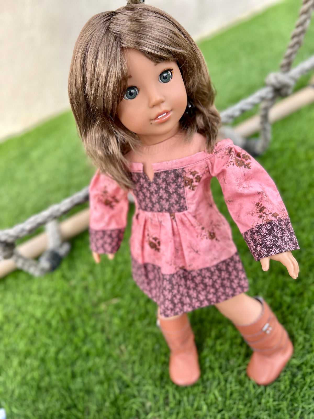 Zazou Dolls Custom doll wig for 18" American Girl Dolls - Vegan Mohair - fits 10-11" head size of  dolls such as OG Blythe BJD Gotz meadowdolls