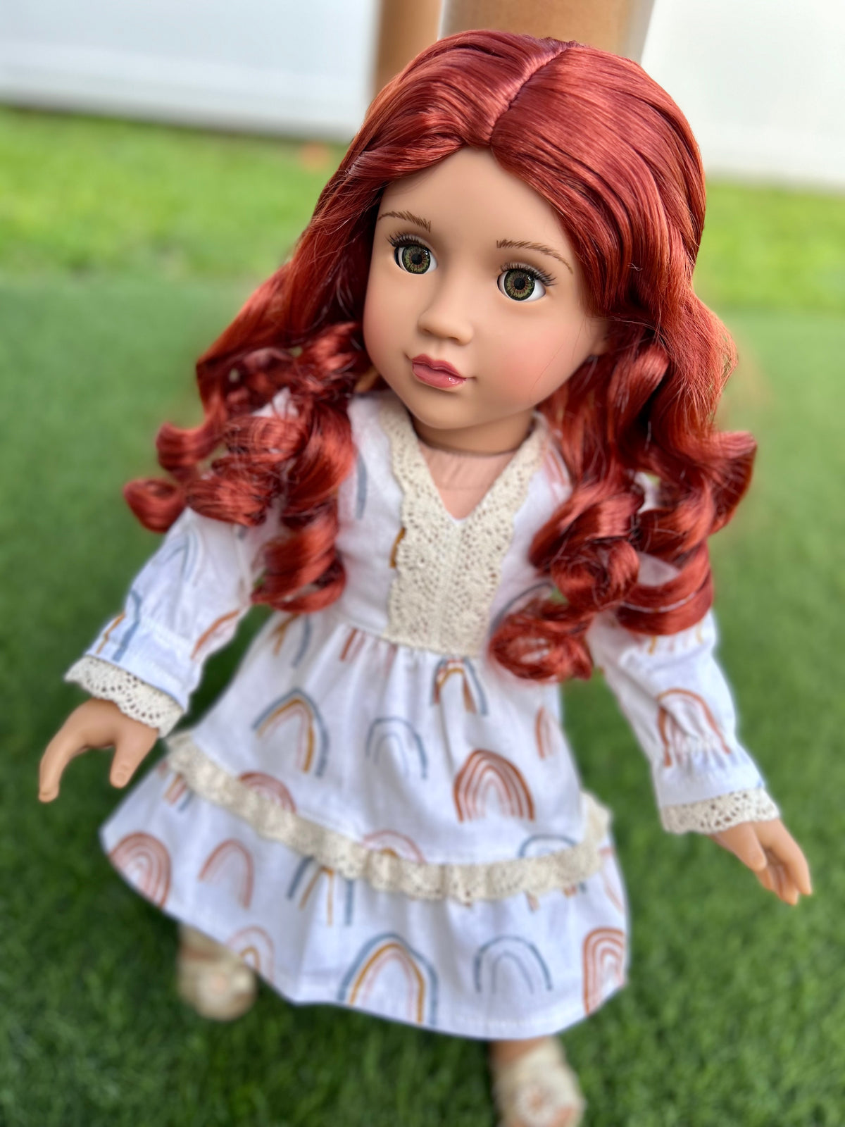 American Girl Doll  Custom 18 Inch doll Vegan Mohair Wig | 10-11 Head Size "Stretch Cap" | Made to Fit 18’’ American Girl Doll OG Meadowdolls