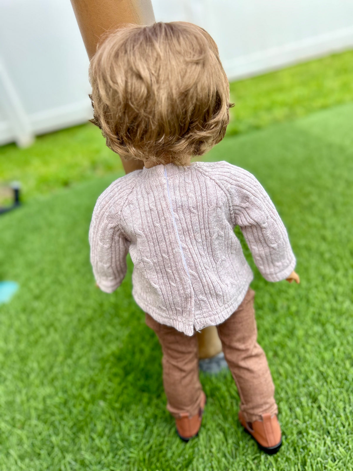 Zazou Custom 18 Inch doll Modacrylic Mohair Wig | 10-11 Head Size "Stretch Cap" | Made to Fit 18’’ American Girl Doll OG Meadowdolls BOY