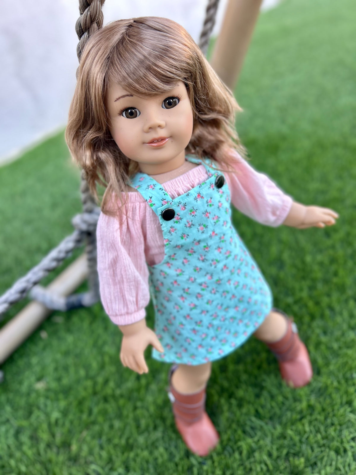 Zazou Dolls Custom doll wig for 18" American Girl Dolls - Vegan Mohair - fits 10-11" head size of  dolls such as OG Blythe BJD Gotz meadowdolls