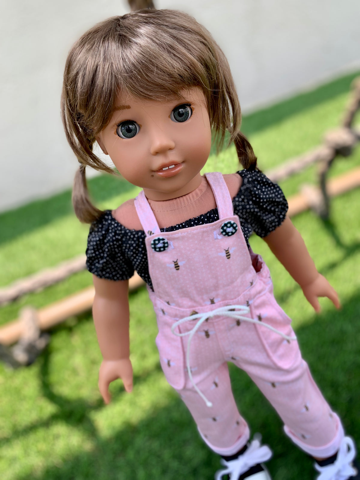 Zazou Dolls Custom doll wig for 18" American Girl Dolls - Vegan Mohair - fits 10-11" head size of  dolls such as OG Blythe BJD Gotz meadowdolls