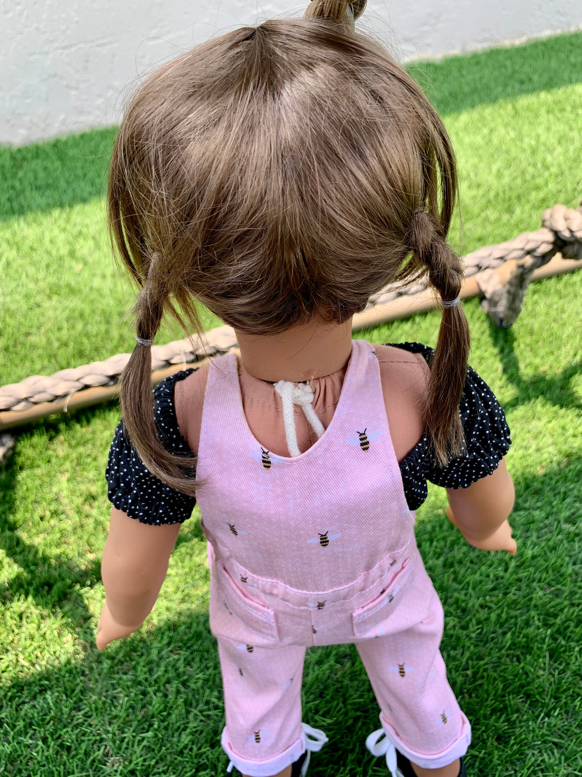 Zazou Dolls Custom doll wig for 18" American Girl Dolls - Vegan Mohair - fits 10-11" head size of  dolls such as OG Blythe BJD Gotz meadowdolls