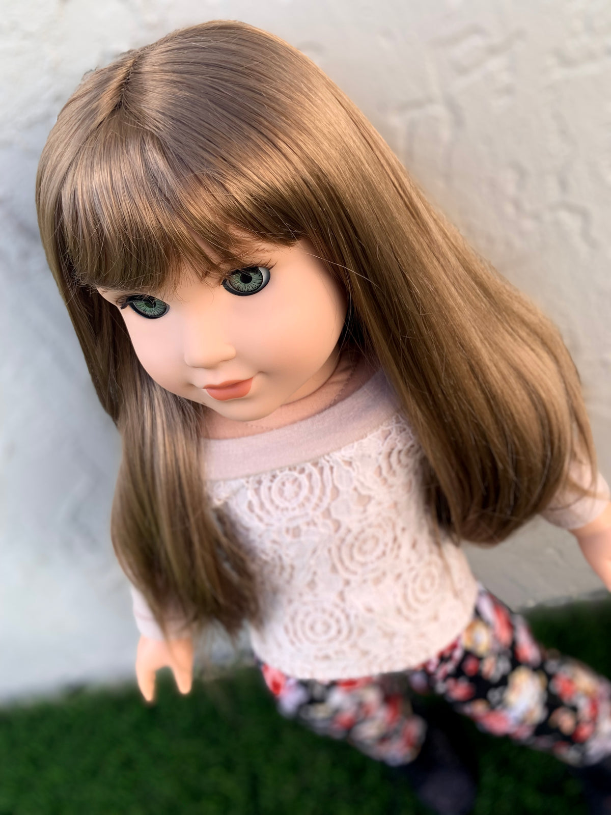 Zazou Dolls Custom doll wig for 18" American Girl Dolls - Vegan Mohair - fits 10-11" head size of  dolls such as OG Blythe BJD Gotz meadowdolls