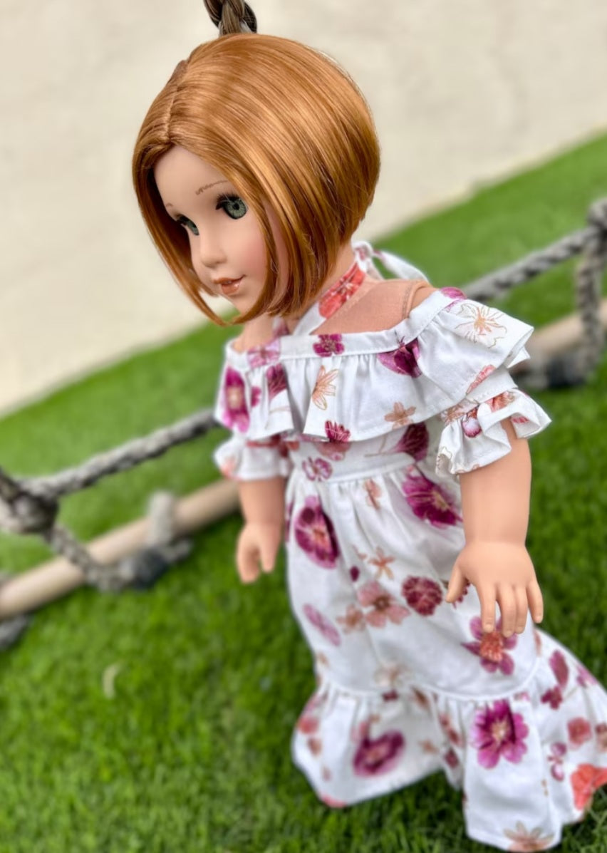 PREORDER Zazou Dolls Custom 18 Inch doll Vegan Mohair Wig | 10-11 Head Size "Stretch Cap" | Fits 18’’ American Girl Doll ,  OG, Meadowdolls