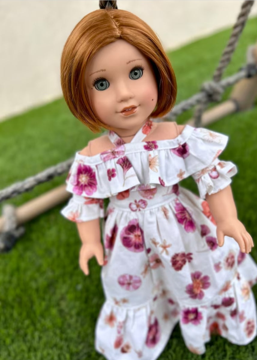 PREORDER Zazou Dolls Custom 18 Inch doll Vegan Mohair Wig | 10-11 Head Size "Stretch Cap" | Fits 18’’ American Girl Doll ,  OG, Meadowdolls