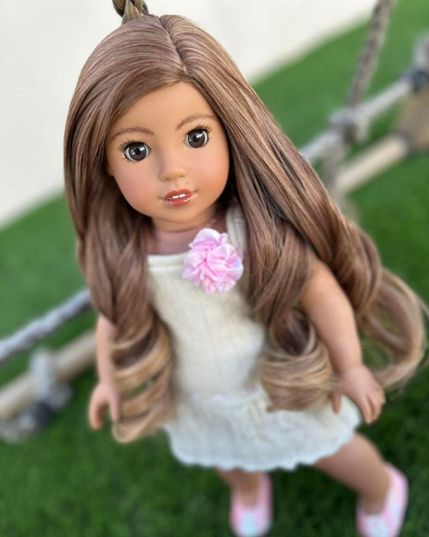 Custom doll wig for 18" American Girl Dolls - Heat Safe - Tangle Resistant - fits 10-11" head size of 18" dolls OG Blythe BJD Gotz