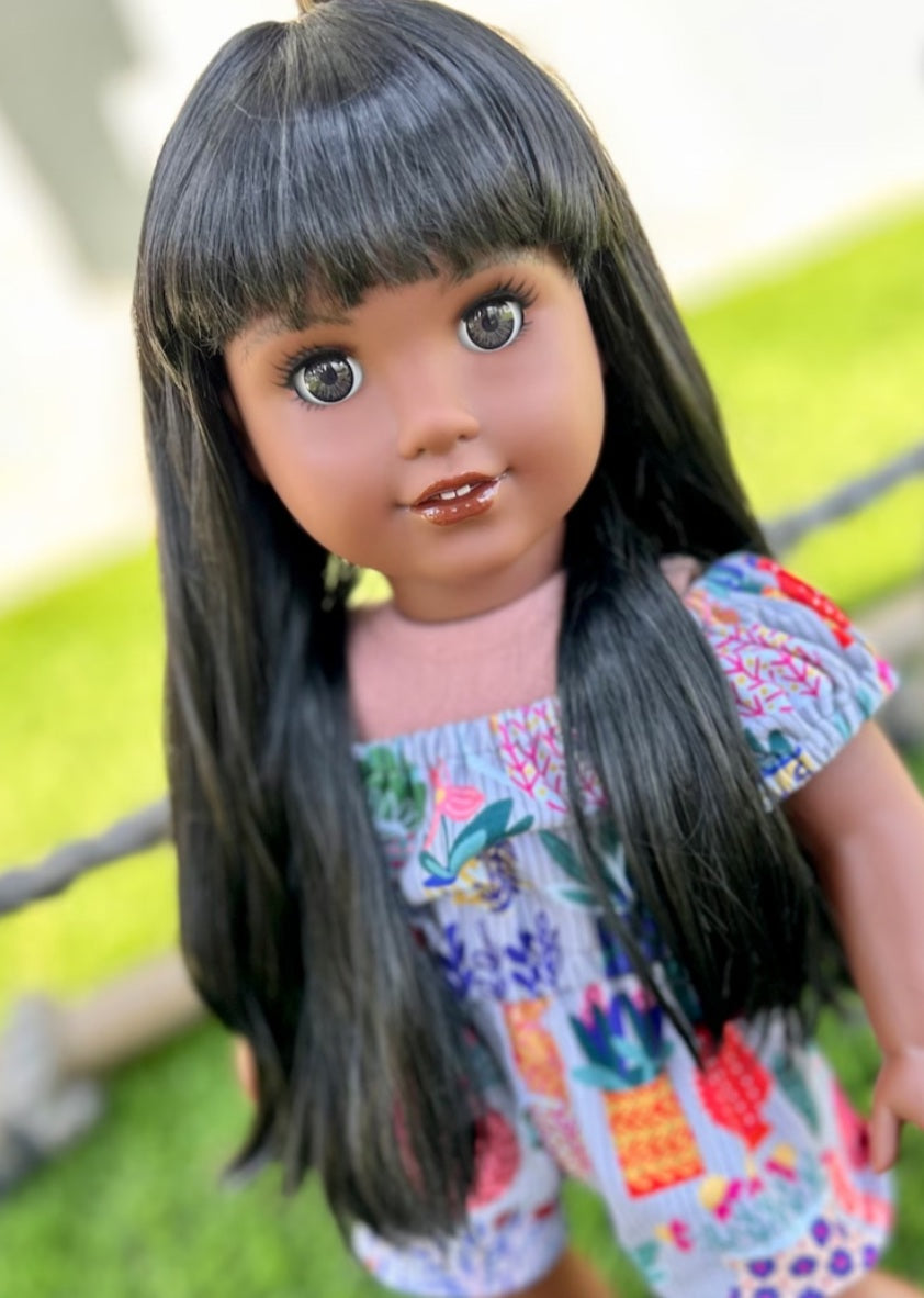 American Girl Doll  Custom 18 Inch doll Vegan Mohair Wig | 10-11 Head Size "Stretch Cap" | Made to Fit 18’’ American Girl Doll OG Meadowdolls