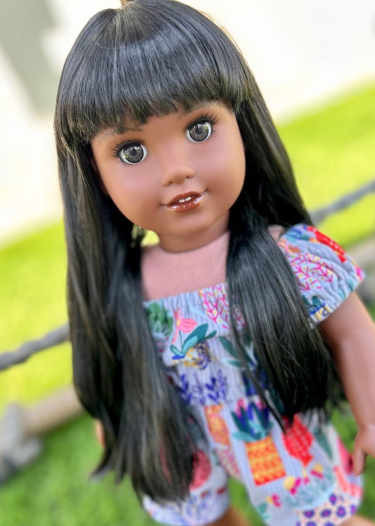 American Girl Doll  Custom 18 Inch doll Vegan Mohair Wig | 10-11 Head Size "Stretch Cap" | Made to Fit 18’’ American Girl Doll OG Meadowdolls