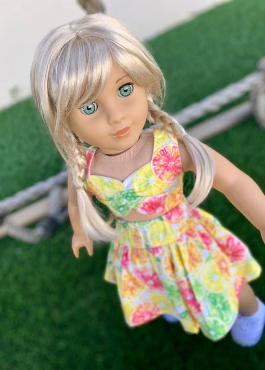 American Girl Doll  Custom 18 Inch doll Vegan Mohair Wig | 10-11 Head Size "Stretch Cap" | Made to Fit 18’’ American Girl Doll OG Meadowdolls