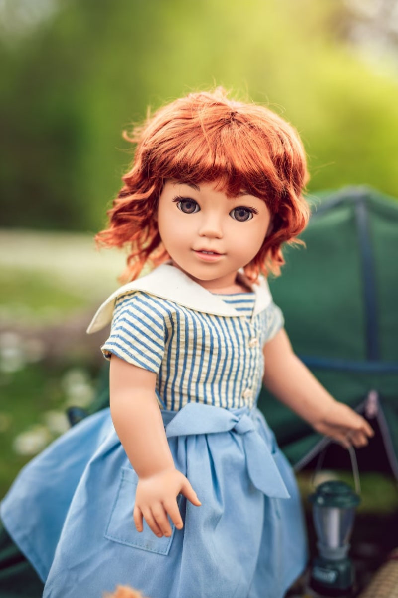 PREORDER Custom doll wig for 18" American Girl Dolls - Vegan Mohair - fits 10-11" head size of  dolls such as OG Blythe BJD Gotz meadowdolls