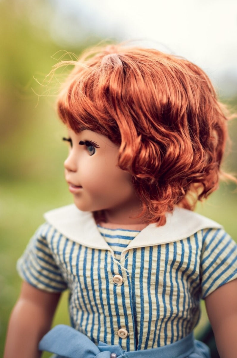 PREORDER Custom doll wig for 18" American Girl Dolls - Vegan Mohair - fits 10-11" head size of  dolls such as OG Blythe BJD Gotz meadowdolls