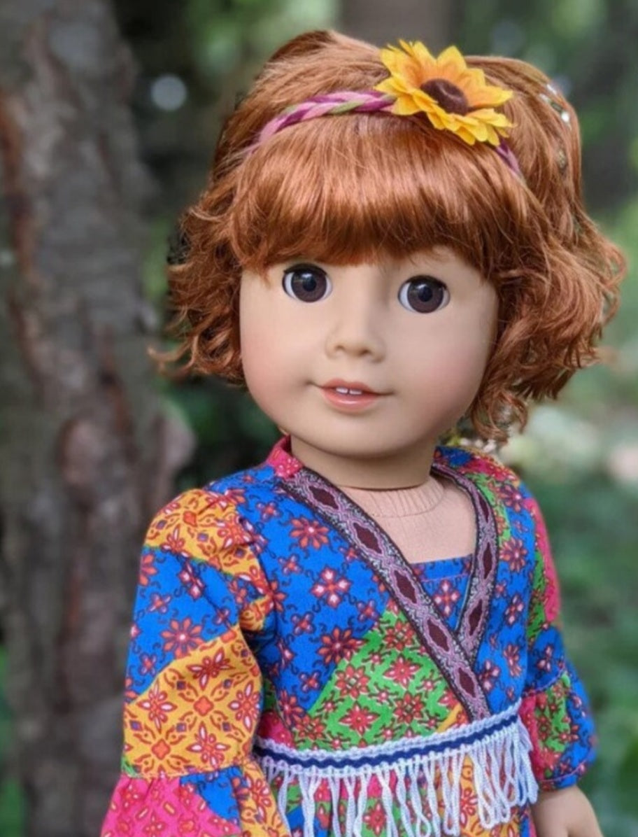 PREORDER Custom doll wig for 18" American Girl Dolls - Vegan Mohair - fits 10-11" head size of  dolls such as OG Blythe BJD Gotz meadowdolls