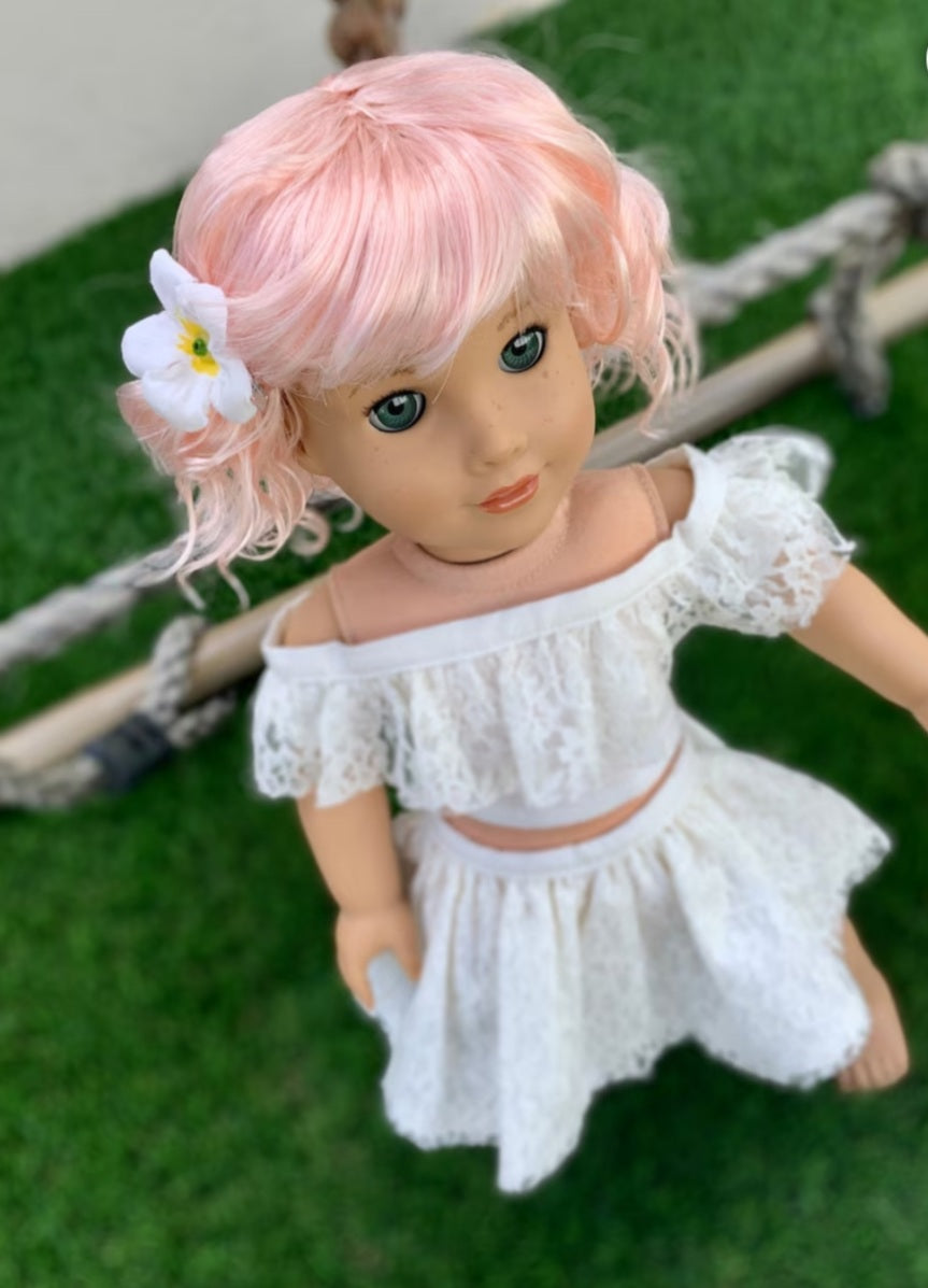 American Girl Doll  Custom 18 Inch doll Vegan Mohair Wig | 10-11 Head Size "Stretch Cap" | Made to Fit 18’’ American Girl Doll OG Meadowdolls