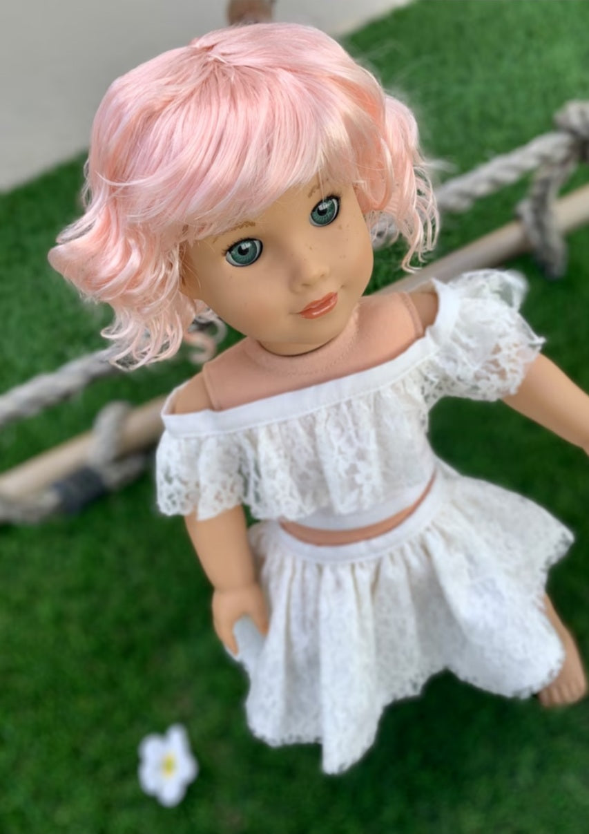 American Girl Doll  Custom 18 Inch doll Vegan Mohair Wig | 10-11 Head Size "Stretch Cap" | Made to Fit 18’’ American Girl Doll OG Meadowdolls