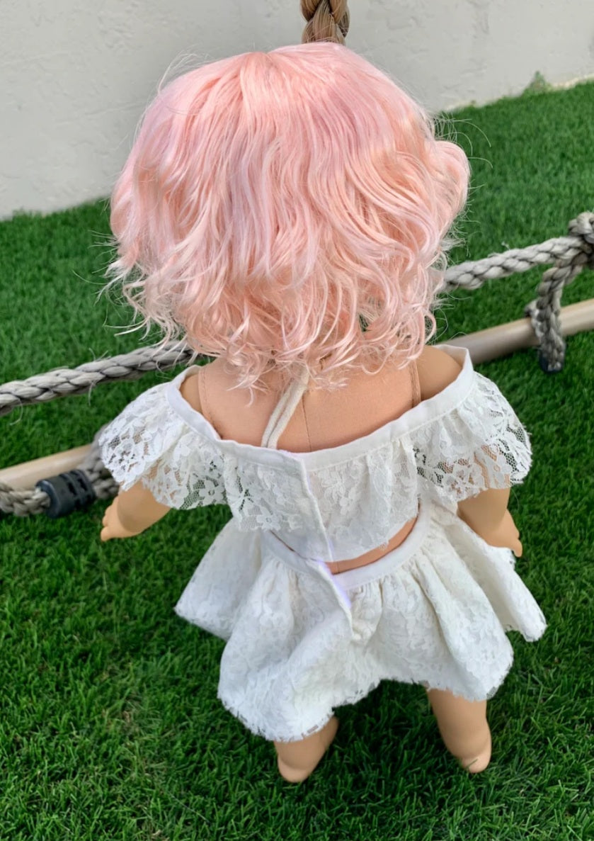 American Girl Doll  Custom 18 Inch doll Vegan Mohair Wig | 10-11 Head Size "Stretch Cap" | Made to Fit 18’’ American Girl Doll OG Meadowdolls