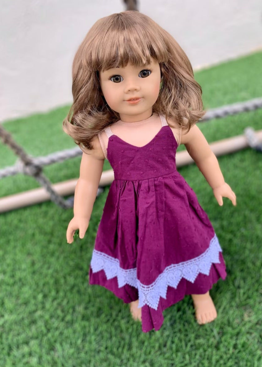 American Girl Doll  Custom 18 Inch doll Vegan Mohair Wig | 10-11 Head Size "Stretch Cap" | Made to Fit 18’’ American Girl Doll OG Meadowdolls
