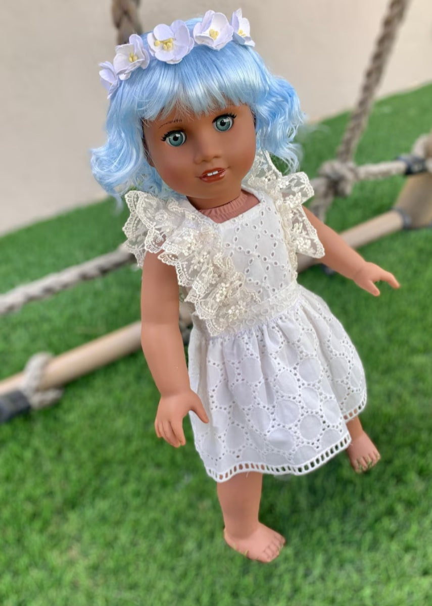 American Girl Doll  Custom 18 Inch doll Vegan Mohair Wig | 10-11 Head Size "Stretch Cap" | Made to Fit 18’’ American Girl Doll OG Meadowdolls braids