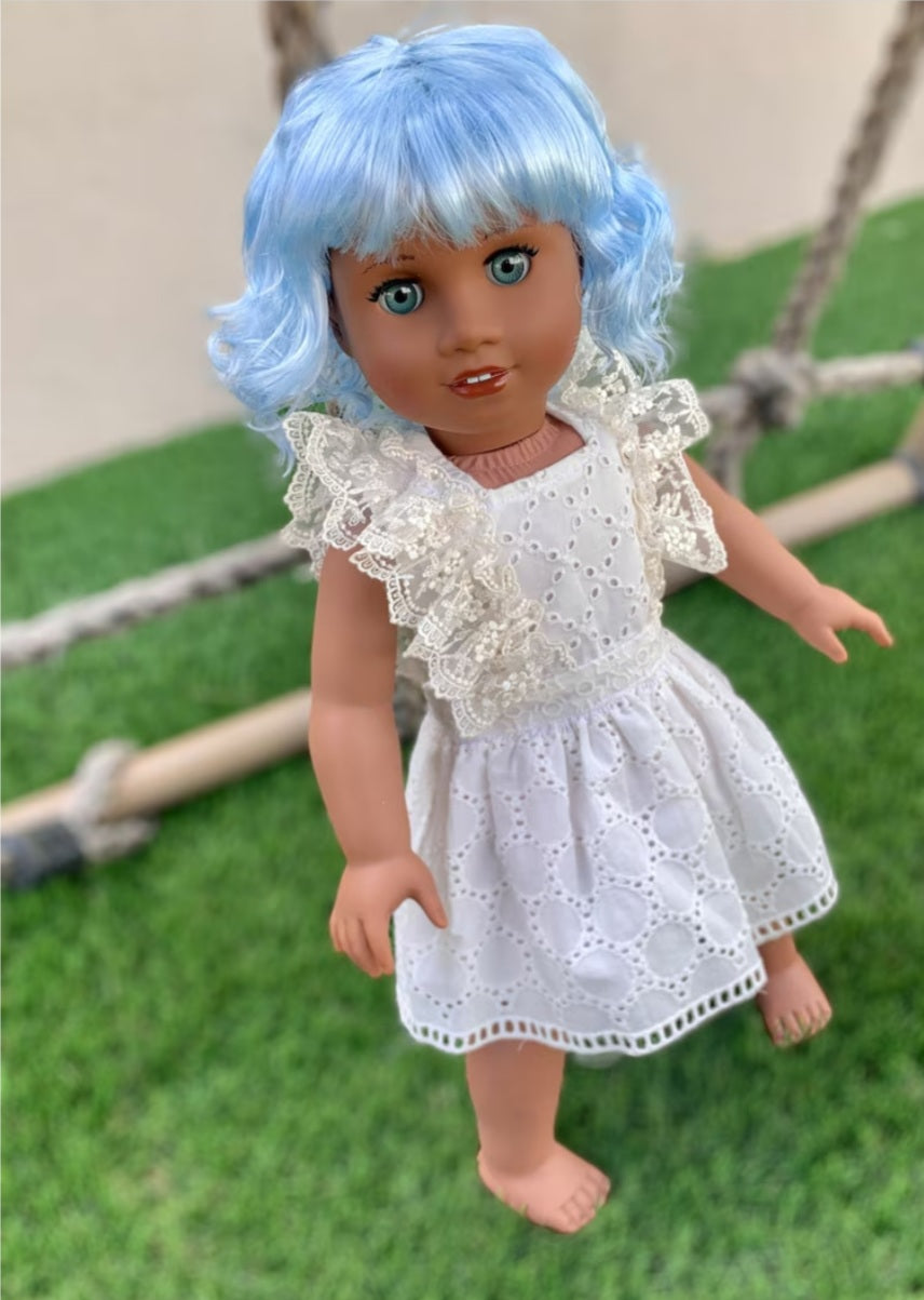 American Girl Doll  Custom 18 Inch doll Vegan Mohair Wig | 10-11 Head Size "Stretch Cap" | Made to Fit 18’’ American Girl Doll OG Meadowdolls braids