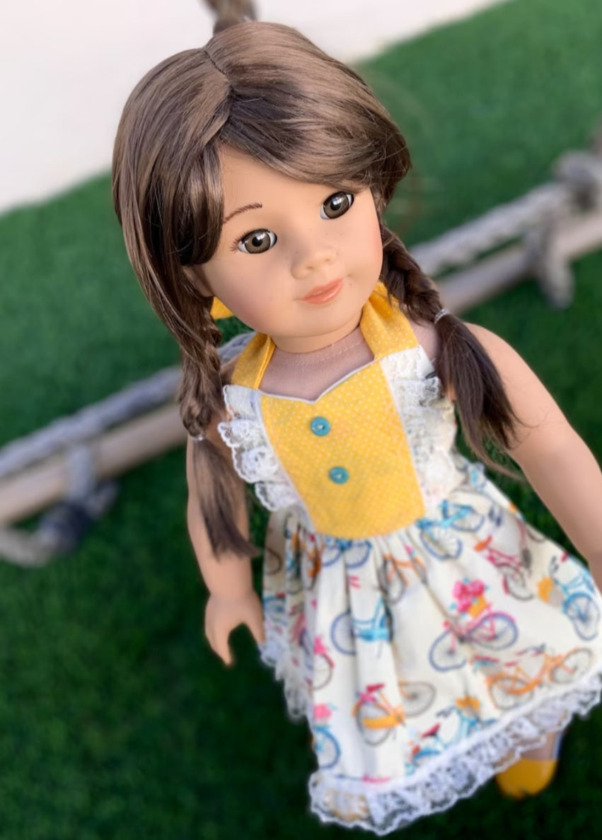 American Girl Doll  Custom 18 Inch doll Vegan Mohair Wig | 10-11 Head Size "Stretch Cap" | Made to Fit 18’’ American Girl Doll OG Meadowdolls