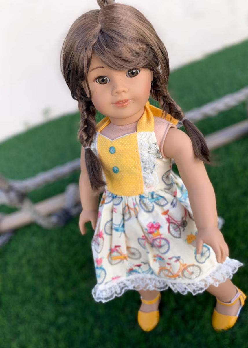 American Girl Doll  Custom 18 Inch doll Vegan Mohair Wig | 10-11 Head Size "Stretch Cap" | Made to Fit 18’’ American Girl Doll OG Meadowdolls
