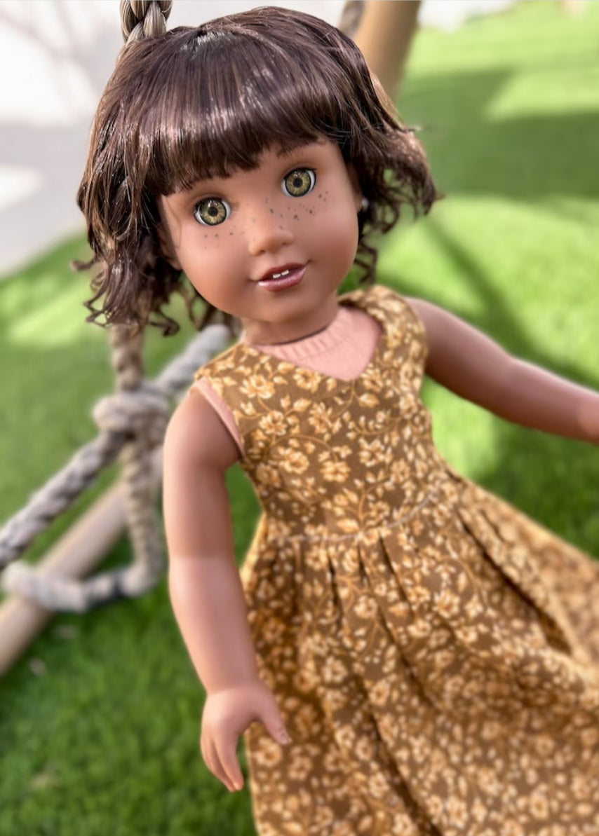 American Girl Doll  Custom 18 Inch doll Vegan Mohair Wig | 10-11 Head Size "Stretch Cap" | Made to Fit 18’’ American Girl Doll OG Meadowdolls