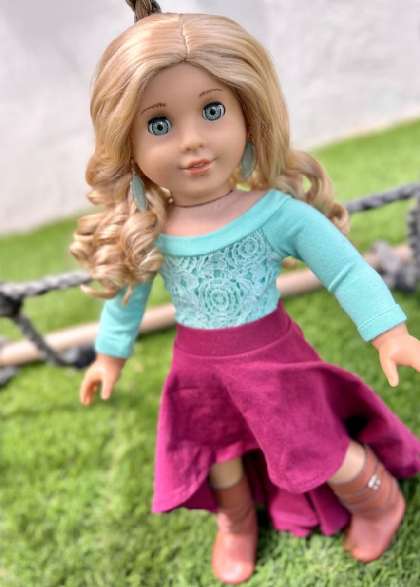American Girl Doll  Custom 18 Inch doll Vegan Mohair Wig | 10-11 Head Size "Stretch Cap" | Made to Fit 18’’ American Girl Doll OG Meadowdolls