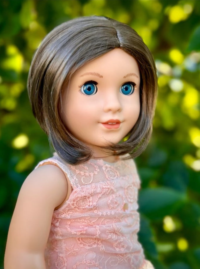 American Girl Doll  Custom 18 Inch doll Vegan Mohair Wig | 10-11 Head Size "Stretch Cap" | Made to Fit 18’’ American Girl Doll OG Meadowdolls braids (Copy)
