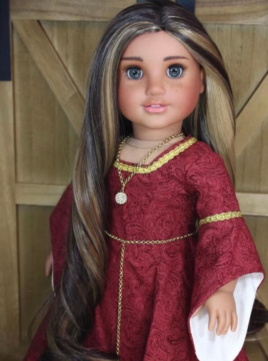 Zazou Dolls Exclusive WIG  Golden Sunset for 18 Inch dolls such as  OG & American Girl