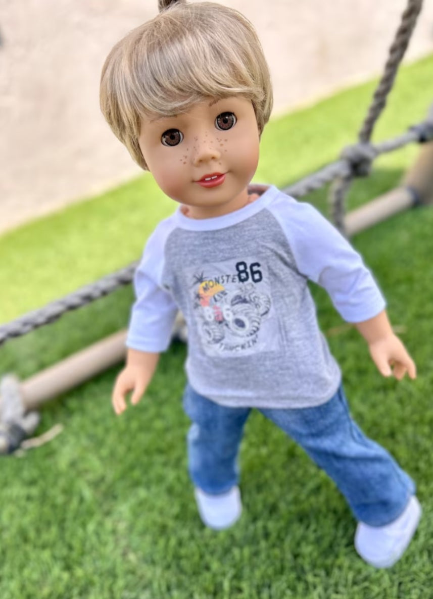 American Girl Doll  Custom 18 Inch doll Vegan Mohair Wig | 10-11 Head Size "Stretch Cap" | Made to Fit 18’’ American Girl Doll OG Meadowdolls