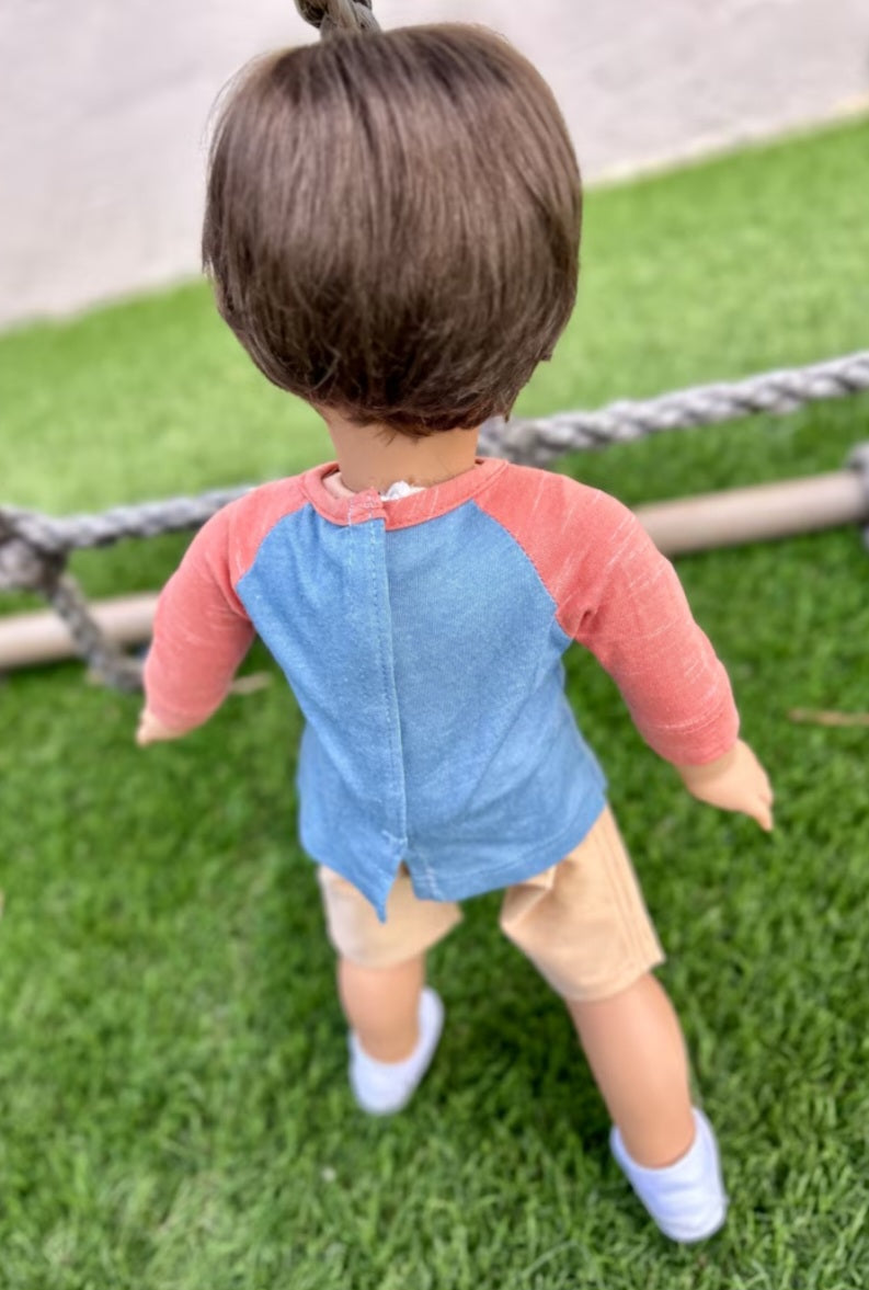 American Girl Doll  Custom 18 Inch doll Vegan Mohair Wig | 10-11 Head Size "Stretch Cap" | Made to Fit 18’’ American Girl Doll OG Meadowdolls BOY