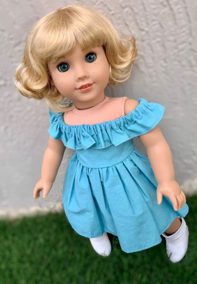 American Girl Doll  Custom 18 Inch doll Vegan Mohair Wig | 10-11 Head Size "Stretch Cap" | Made to Fit 18’’ American Girl Doll OG Meadowdolls