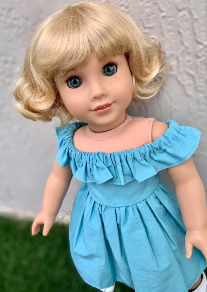American Girl Doll  Custom 18 Inch doll Vegan Mohair Wig | 10-11 Head Size "Stretch Cap" | Made to Fit 18’’ American Girl Doll OG Meadowdolls