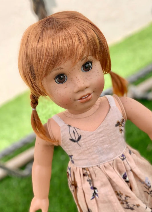 American Girl Doll  Custom 18 Inch doll Vegan Mohair Wig | 10-11 Head Size "Stretch Cap" | Made to Fit 18’’ American Girl Doll OG Meadowdolls braids