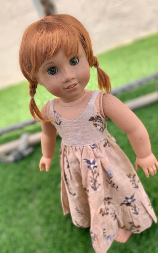 American Girl Doll  Custom 18 Inch doll Vegan Mohair Wig | 10-11 Head Size "Stretch Cap" | Made to Fit 18’’ American Girl Doll OG Meadowdolls braids