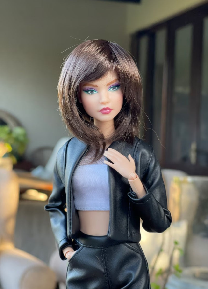 Shayna Vegan Mohair Wig for 1/6 Fashion Dolls, 3-4" Head
