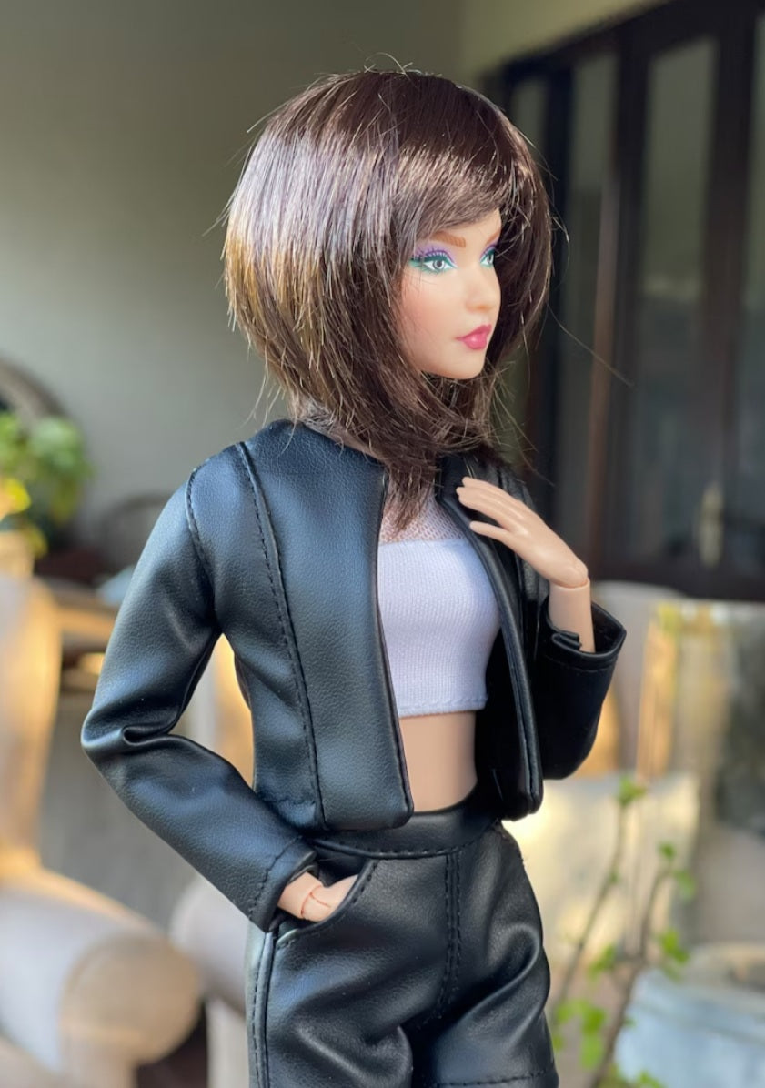 Shayna Vegan Mohair Wig for 1/6 Fashion Dolls, 3-4" Head