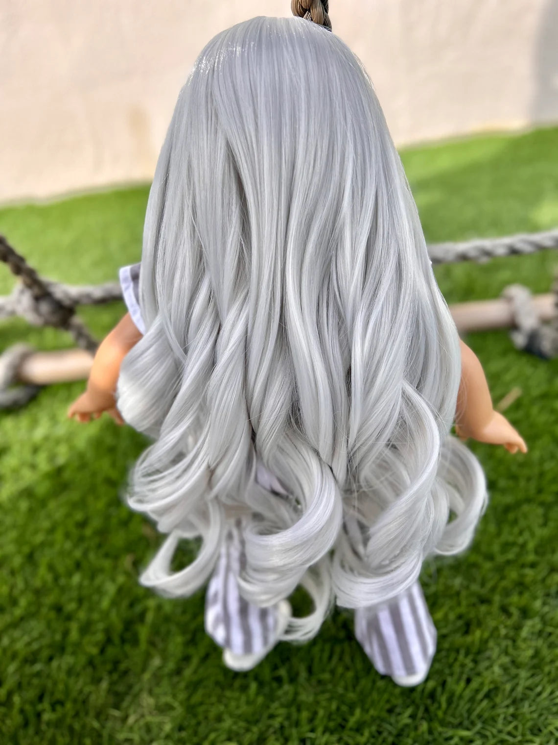 Zazou Dolls Exclusive  Silver WIG  for 18 Inch dolls such as Our generation, Journey Girls and American Girl