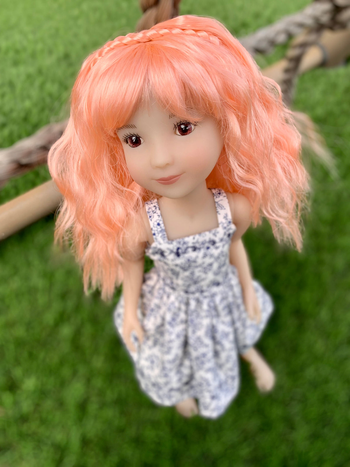 Custom WIG for 13" Dianna Effner Little Darling head size 7-8" siblings, Ellowyne, My Meadow Avery, Mini Pal Maru , Liz Frost girls