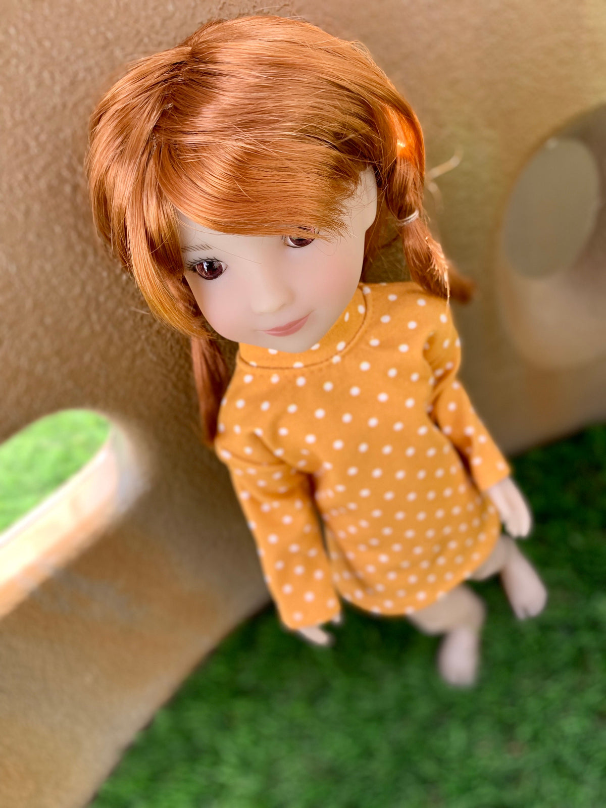 PREORDER Custom WIG for 13" Dianna Effner Little Darling head size 7-8" siblings, Ellowyne, My Meadow Avery, Mini Pal   "Stretch Cap" Zazou
