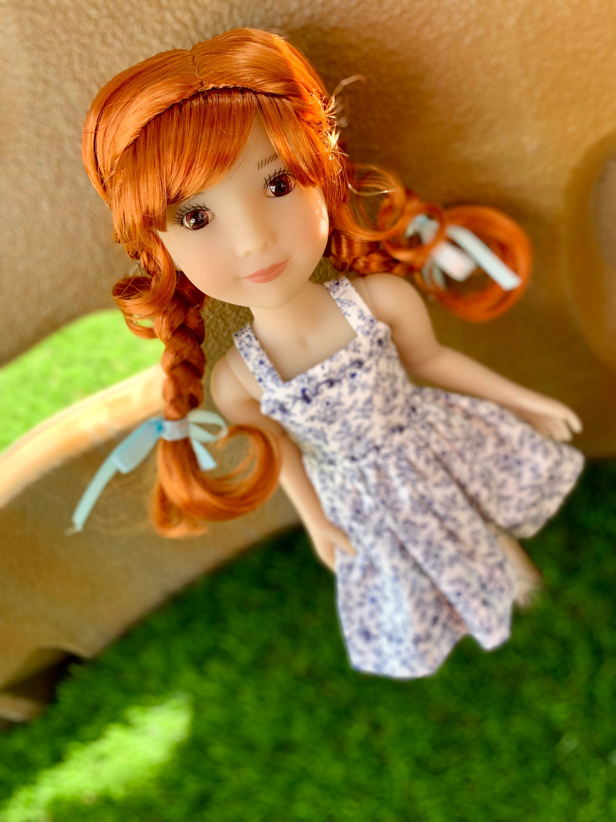 PREORDER Custom WIG for 13" Dianna Effner Little Darling head size 7-8" siblings, Ellowyne, My Meadow Avery, Mini Pal Maru,  "Stretch Cap"